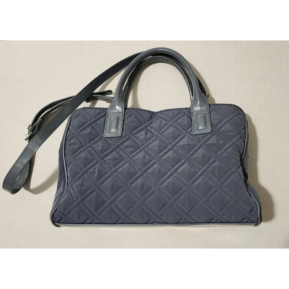 Vera Bradley Womens Purse Solid Gray Quilted 2 Handles Shoulder Strap Pockets